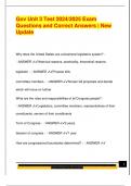 GOV &lpar;UNIT 1-3&rpar; EXAM PACKAGE DEAL QUESTIONS AND VERIFIED DETAILED ANSWERS &vert; 100&percnt; GUARANTEED PASS &vert; ALREADY GRADED A&plus;