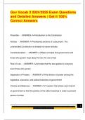 Gov Vocab 2 2024&sol;2025 Exam Questions  and Detailed Answers &vert; Get it 100&percnt;  Correct Answers 