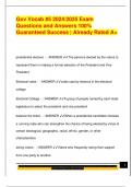 GOV VOCAB 1-5 EXAM PACKAGE DEAL QUESTIONS AND VERIFIED DETAILED ANSWERS &vert; 100&percnt; GUARANTEED PASS &vert; ALREADY GRADED A&plus;