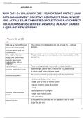 WGU C963 OA FINAL&sol;WGU C963 FOUNDATIONS JUSTICE LAW DATA MANAGEMENT OBJECTIVE ASSESSMENT FINAL NEWEST 2025 ACTUAL EXAM COMPLETE 350 QUESTIONS AND CORRECT DETAILED ANSWERS &lpar;VERIFIED ANSWERS&rpar; &vert;ALREADY GRADED A&plus;&vert;&vert;BRAND NEW VERSION&excl;&excl; 