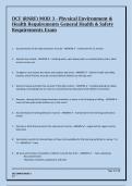 DCF &lpar;RNRF&rpar; MOD 3 - Physical Environment & Health Requirements General Health & Safety Requirements Exam
