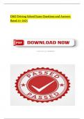 D&D Driving School Exam Questions and Answers Rated A&plus; &sol;&sol;2025