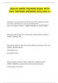 QUALYS VMDR TRAINING EXAM  WITH 100&percnt; CERTIFIED ANSWERS 2025 A&plus;