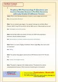 Prophecy RN Pharmacology A Questions and  Correct Detailed Answers &lpar;Verified Answers&rpar;  &vert;&vert;Already Graded A&plus;&vert;&vert;Newest Version