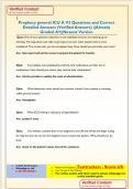 Prophecy general ICU A V3 Questions and Correct  Detailed Answers &lpar;Verified Answers&rpar; &vert;&vert;Already  Graded A&plus;&vert;&vert;Newest Version