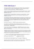 ITSS 3300 Exam 1 Questions and Answers Best rated A&plus; Guaranteed Success