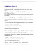 ITSS 3300 Exam 2 Questions and Answers Best rated A&plus; Guaranteed Success