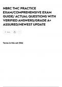 NBRC TMC PRACTICE EXAM&sol;COMPREHENSIVE EXAM GUIDE&sol; ACTUAL QUESTIONS WITH VERIFIED ANSWERS&sol;GRADE A&plus; ASSURED&sol;NEWEST UPDATE