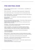 ITSS 3300 FINAL EXAM QUESTIONS WITH 100&percnt; CORRECT ANSWERS