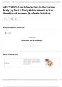 APHY 101 Ch 1&colon; An Introduction to the Human Body Ivy Tech &sol; Study Guide Newest Actual Questions & Answers &lpar;A&plus; Guide Solution&rpar;