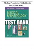 Test Bank for Medical Parasitology&colon; A Self-Instructional Text&comma; 7th Edition by Leventhal&semi; Cheadle&comma; All 11 Chapters Covered&comma; Verified Latest Edition