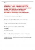 AGRICULTURAL CROP DISEASE MANAGEMENT - CATEGORY 1C - IOWA COMMERCIAL PESTICIDE APPLICATOR MANUAL &ndash; VOCABULARY 2025&vert; BRAND NEW ACTUAL EXAM WITH 100&percnt; VERIFIED QUESTIONS AND CORRECT SOLUTIONS&vert; GUARANTEED VALUE PACK&vert; ACE YOUR GRADES&period;