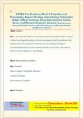 SCCJA Pre-Academy Block 3-Prejudice and  Personality&comma; Report Writing&comma; Interviewing&comma; Vulnerable  Adult&comma; Officer Survival&comma; Drug Enforcement&comma; Crime  Scene and Physical Evidence&comma; Hazmat Questions and  Correct Detailed Answers &lpar;Verified Answers&rpar; &vert;&vert;Already Grad