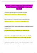 Bronze Cross Questions and Answers &vert; Latest Version &vert; 2025&sol;2026 &vert; Correct &  Verified