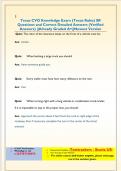 Texas CVO Exam Questions and Correct Detailed Answers &lpar;Verified Answers&rpar; &vert;&vert;Already Graded A&plus;&vert;&vert;Newest Version