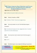 TREC Home Inspector Exam Questions and Correct  Detailed Answers &lpar;Verified Answers&rpar; &vert;&vert;Already  Graded A&plus;&vert;&vert;Newest Version
