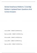 Dental Anesthesia Midterm &sol; Ucla Bdp Midterm Updated Exam Questions And Correct Answers