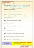 USA NU 578    Questions and Correct Detailed Answers &lpar;Verified Answers&rpar; &vert;&vert;Already Graded A&plus;&vert;&vert;Newest Version
