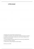 CPPB EXAM QUESTIONS&vert; WITH COMPLETE SOLUTIONS