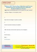 Wellcare ACT Mastery Exam Questions and Correct  Detailed Answers &lpar;Verified Answers&rpar; &vert;&vert;Already  Graded A&plus;&vert;&vert;Newest Version
