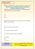 Wellcare ACT Mastery Exam Questions and Correct  Detailed Answers &lpar;Verified Answers&rpar; &vert;&vert;Already  Graded A&plus;&vert;&vert;Newest Version