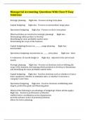 Managerial Accounting&colon; Questions With Clear & Easy Solutions