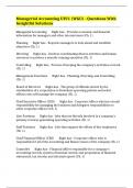 Managerial Accounting UFC1 &lpar;WGU&rpar; - Questions With Insightful Solutions