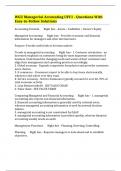 WGU Managerial Accounting UFC1 - Questions With Easy-to-Follow Solutions