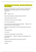 WGU Managerial Accounting &ndash; Questions With Step-by-Step Solutions 
