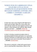 NUR235 &sol;NUR 235 CARDIOLOGY FINAL  EXAM 2025 ACTUAL EXAM  COMPLETE EXAM QUESTIONS WITH  DETAILED VERIFIED ANSWERS &lpar;100&percnt;  CORRECT ANSWERS&rpar; &sol;ALREADY  GRADED A&plus;