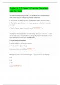 Pediatric NP Exam 3 Practice Questions and Answers