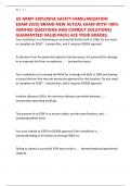 US ARMY EXPLOSIVE SAFETY FAMILIARIZATION EXAM 2025&vert; BRAND NEW ACTUAL EXAM WITH 100&percnt; VERIFIED QUESTIONS AND CORRECT SOLUTIONS&vert; GUARANTEED VALUE PACK&vert; ACE YOUR GRADES&period;