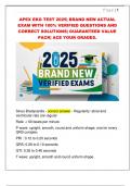 APEX EKG TEST 2025&vert; BRAND NEW ACTUAL  EXAM WITH 100&percnt; VERIFIED QUESTIONS AND  CORRECT SOLUTIONS&vert; GUARANTEED VALUE  PACK&vert; ACE YOUR GRADES&period; 