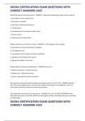 SOCRA CERTIFICATION EXAM QUESTIONS WITH  CORRECT ANSWERS 2025