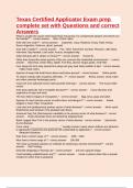 Texas Certified Applicator Exam prep complete set with Questions and correct Answers