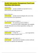 Health Information Management Final Exam Questions And Answers&period;docx