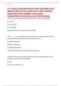 STTI LEGAL DOCUMENTATION AND DEFENSES 2025&vert; BRAND NEW ACTUAL EXAM WITH 100&percnt; VERIFIED QUESTIONS AND CORRECT SOLUTIONS&vert; GUARANTEED VALUE PACK&vert; ACE YOUR GRADES&period;