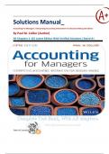 Solutions Manual&lowbar; Accounting For Managers&colon; Interpreting Accounting Information For Decision Making 5th Edition&comma; By Paul M&period; Collier&vert; All Chapters 1-18&vert; Latest Edition With Verified Solutions&vert; Rated A&plus;
