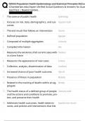 NR503-Population Health Epidemiology and Statistical Principles Midterm &lpar;Chamberlain&period;edu&rpar; Expert Verified Actual Questions & Answers for Guaranteed Pass &vert; Newest Update&comma; &period;