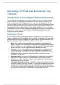 Sociology of Work and Economy&lowbar; Key Themes