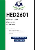 HED2601 Assignment 2 &lpar;QUALITY ANSWERS&rpar; 2026