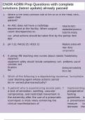 CNOR AORN Prep Questions with complete solutions &lpar;latest update&rpar; already passed