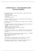 CCSS Exam 2 &ndash; SLS Questions And Correct Answers