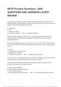 NPTE Practice Questions- JS00 QUESTIONS AND ANSWERS LATEST REVIEW