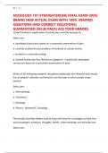 SOCIOLOGY 101 STRAIGHTERLINE FINAL EXAM 2025&vert; BRAND NEW ACTUAL EXAM WITH 100&percnt; VERIFIED QUESTIONS AND CORRECT SOLUTIONS&vert; GUARANTEED VALUE PACK&vert; ACE YOUR GRADES&period;