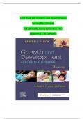 Test Bank For Growth and Development Across the Lifespan 3rd Edition By Gloria Leifer&comma; Eve Fleck&period;