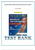 test bank for medical terminology shortcourse 11th edition by chabner&period;&comma;