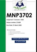 MNP3702 Assignment 1 &lpar;QUALITY ANSWERS&rpar; Semester 1 2025