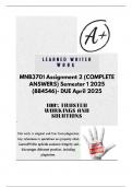 MNB3701 Assignment 2 &lpar;COMPLETE ANSWERS&rpar; Semester 1 2025 &lpar;884546&rpar;- DUE April 2025&semi; 100&percnt; TRUSTED Complete&comma; trusted solutions and explanations&hellip;