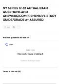 NY SERIES 17-52 ACTUAL EXAM QUESTIONS AND ANSWERS&sol;COMPREHENSIVE STUDY GUIDE&sol;GRADE A&plus; ASSURED